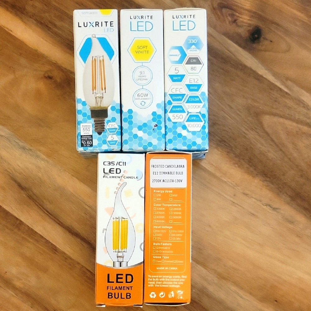 Luxrite LED Light Bulbs Set Of 6.
